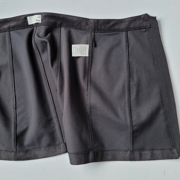 Aritzia Wilfred Free Zip Up A-Line Mini Skirt Vegan Suede - Picture 5 of 8